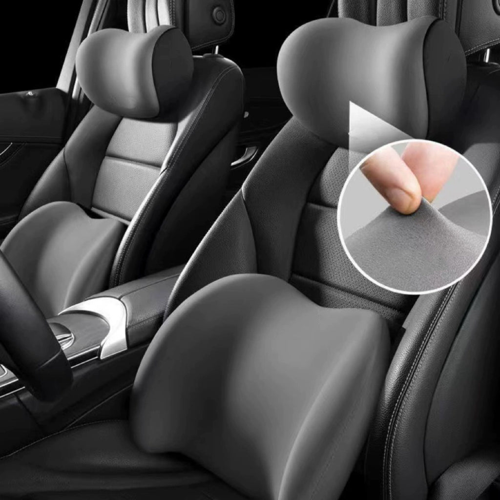 Car Headrest and Lumbar Support Set