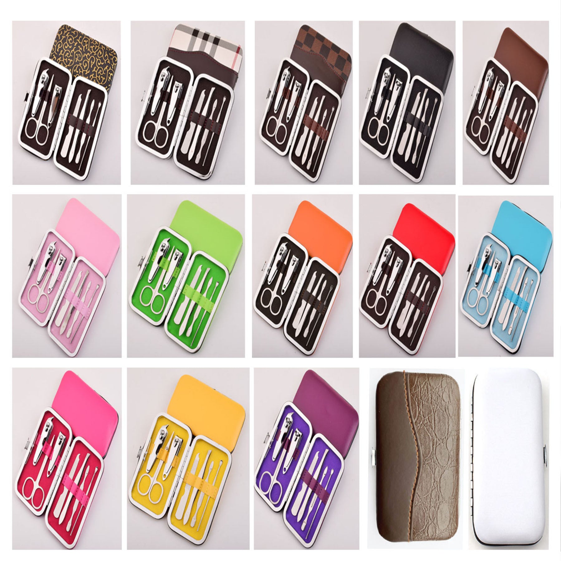 7Pcs Stainless Steel Nail Clipper Tool Set All Over Printing