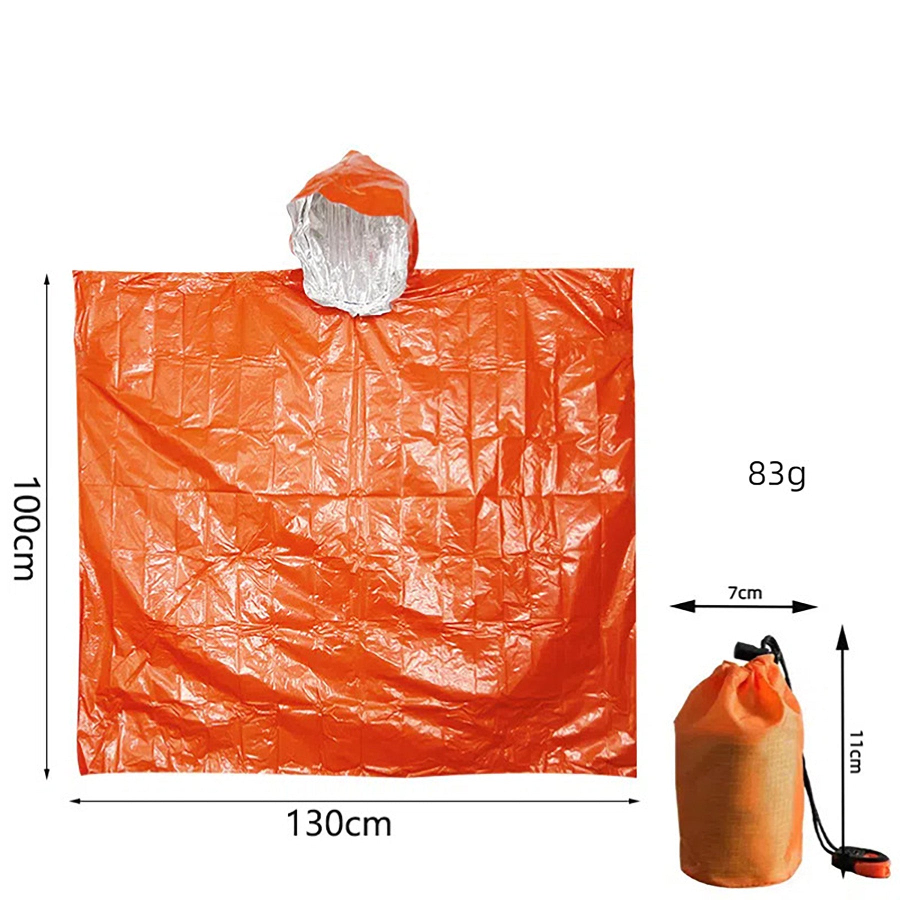 PE Aluminized Film Anti-temperature Raincoat