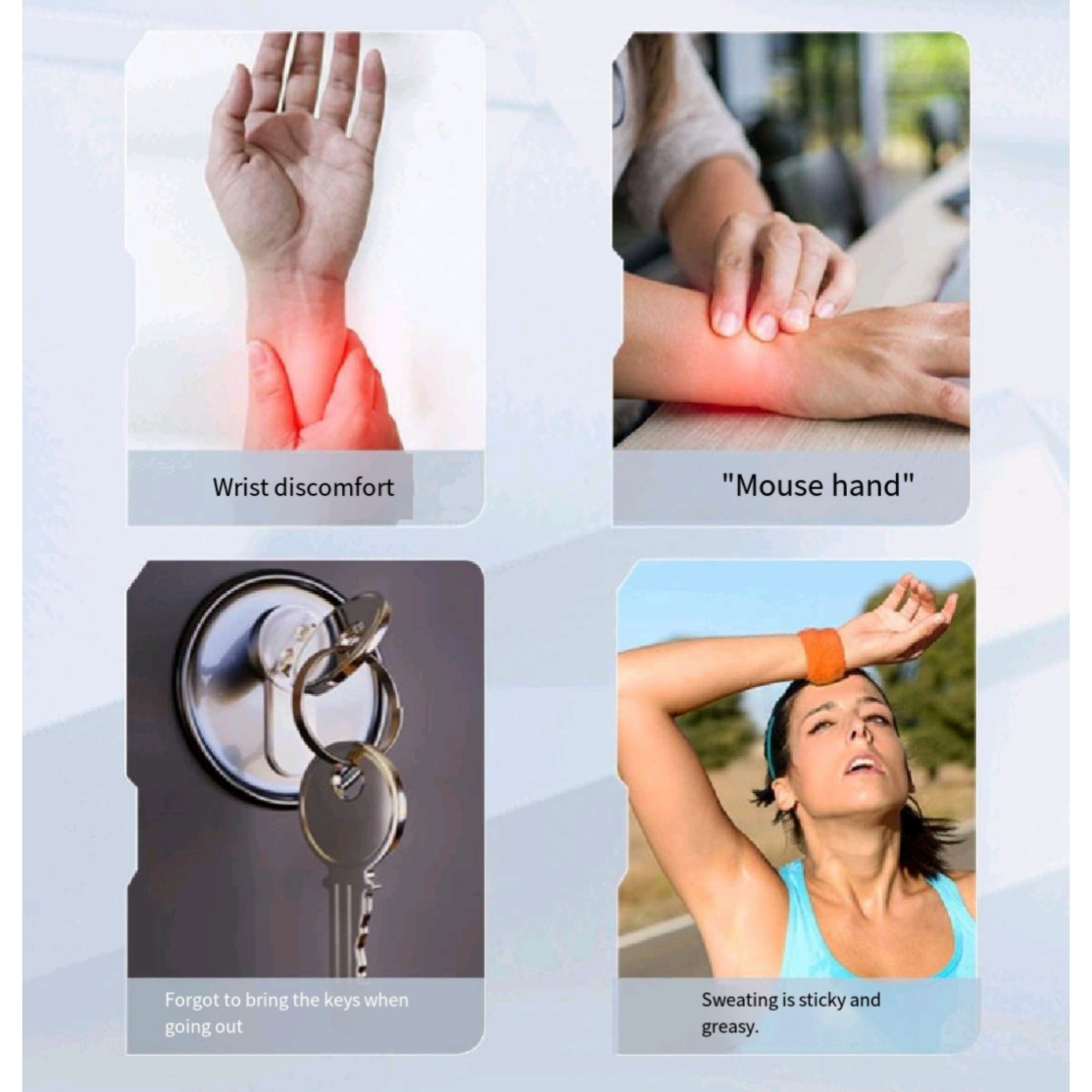 Zipper Sweat Wristband Pocket Tennis Gym Support