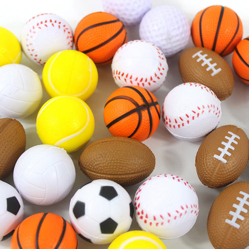 Assorted Pu Foam Sports Balls – Stress Relief Toys