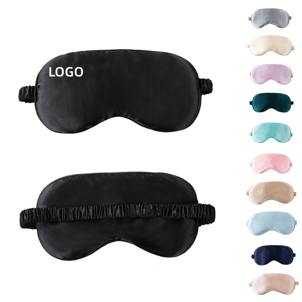 Portable Double-Sided Silk Solid Color Eye Mask