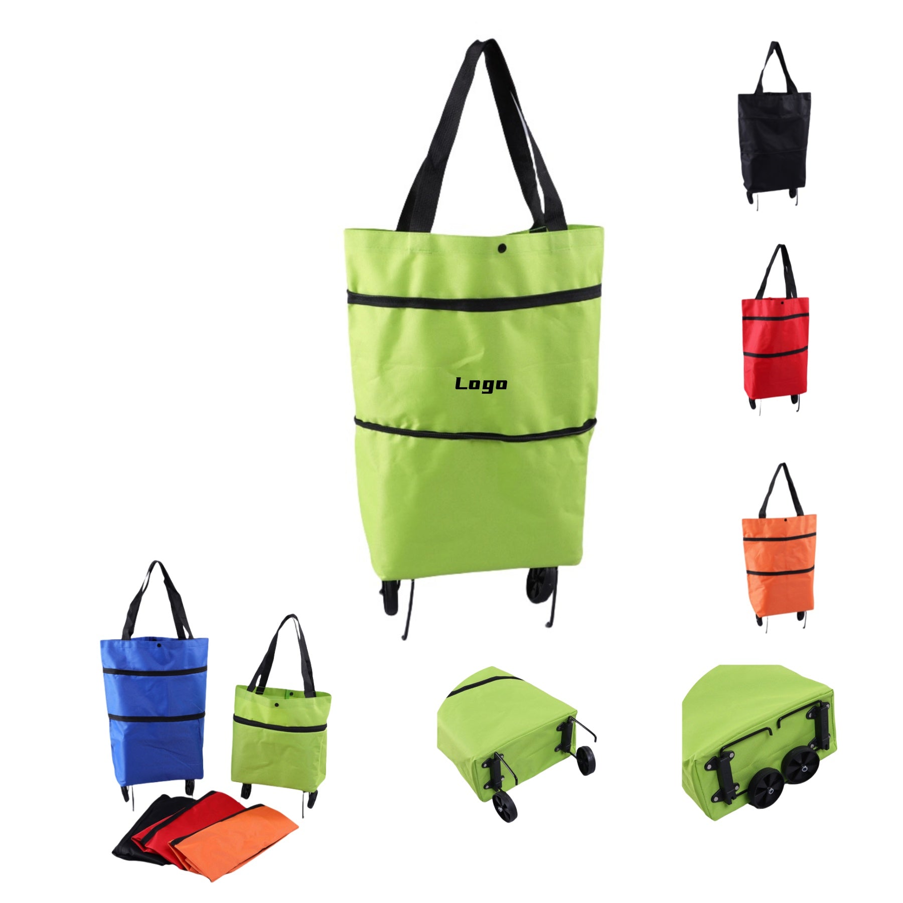 Foldable Shopping Bag With Wheel