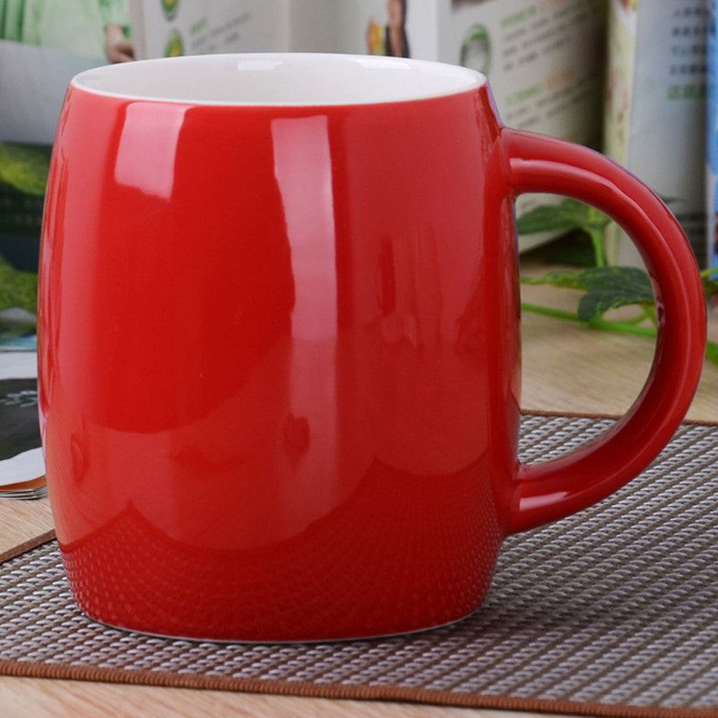 Circular Wine Barrel Ceramic Coffee Mug
