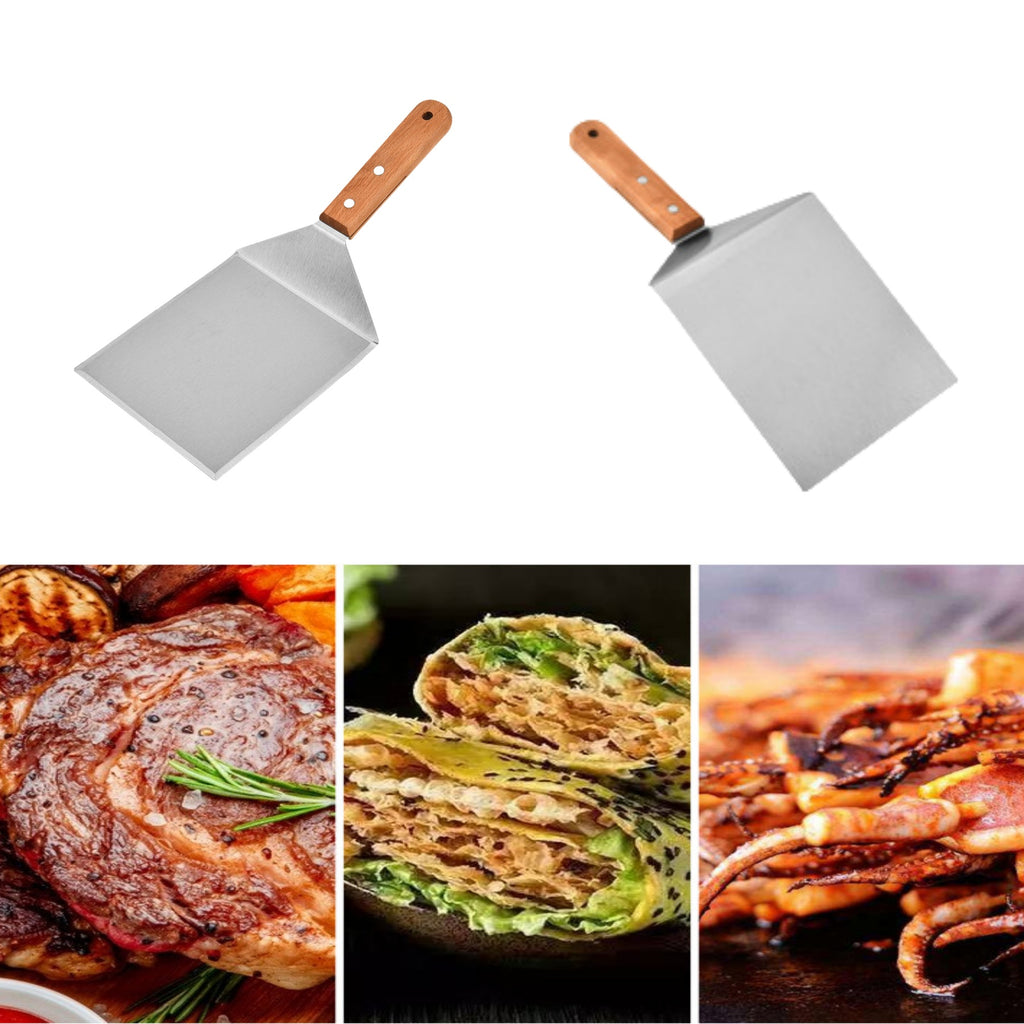 Stainless Steel Three - Sided Kitchen Spatula