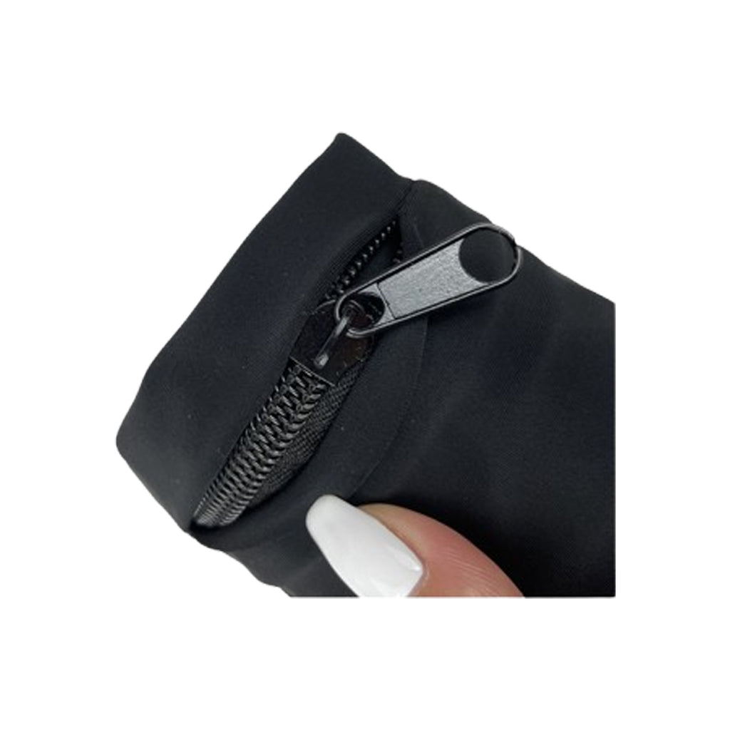 Black Wristband With Zipperd Pocket