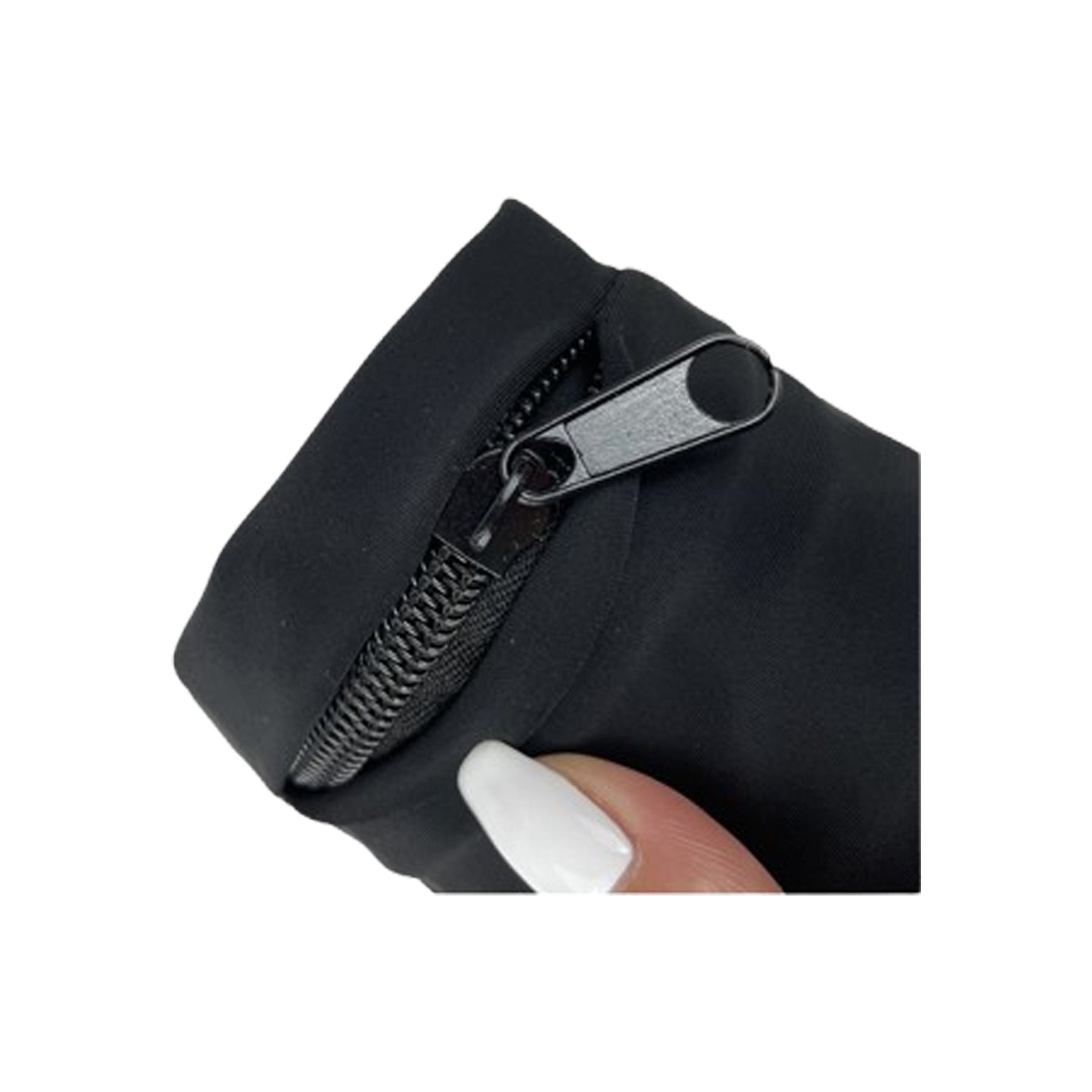 Black Wristband With Zipperd Pocket