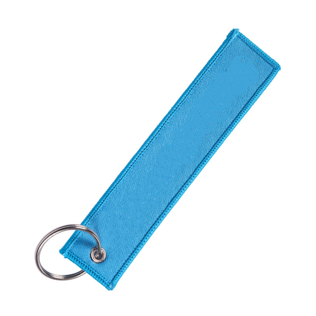 Custom Embroidered Woven Tag Keychain