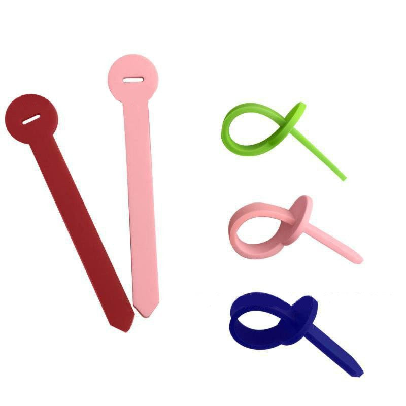 Custom Made Rubber Cable Tie Reusable Silicone Holder Strap Organizer Management