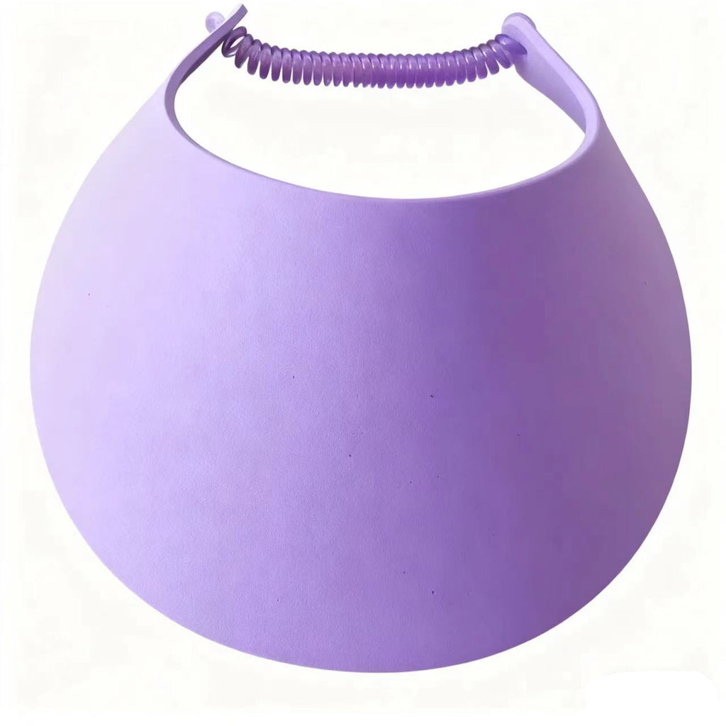 Sun Visor With Coiled Elastic Band