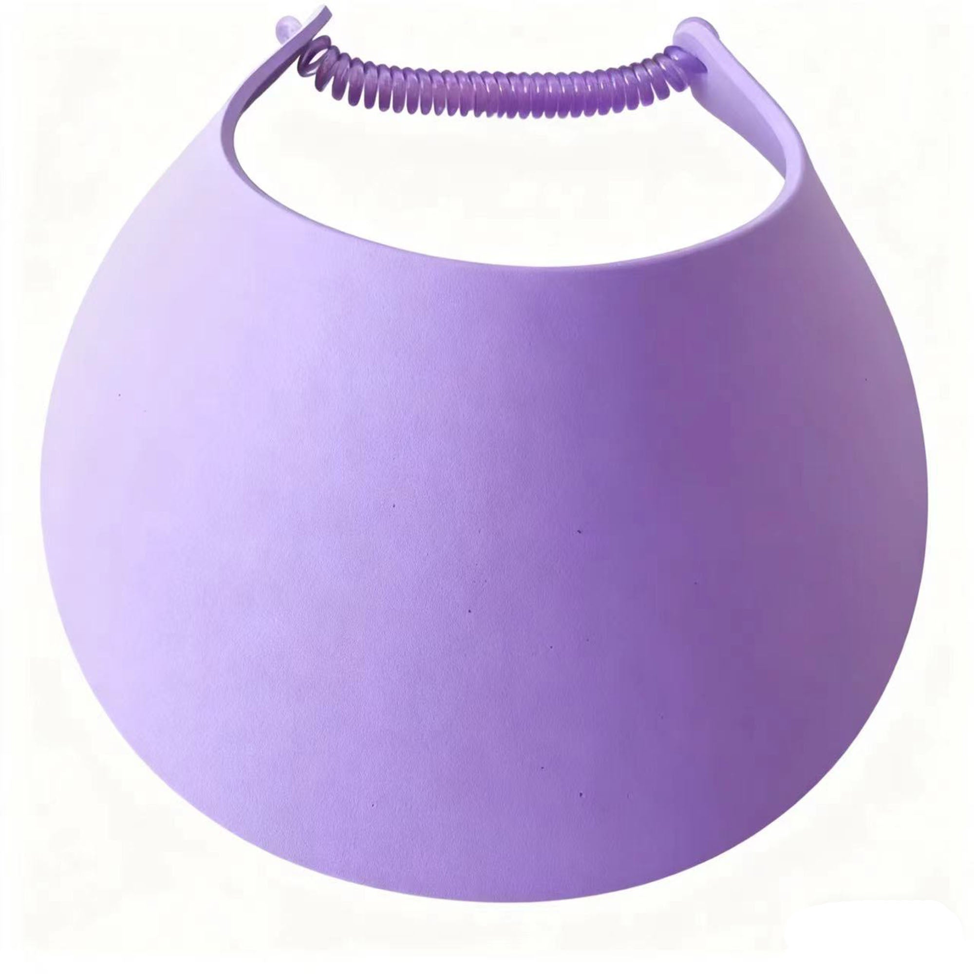 Sun Visor With Coiled Elastic Band