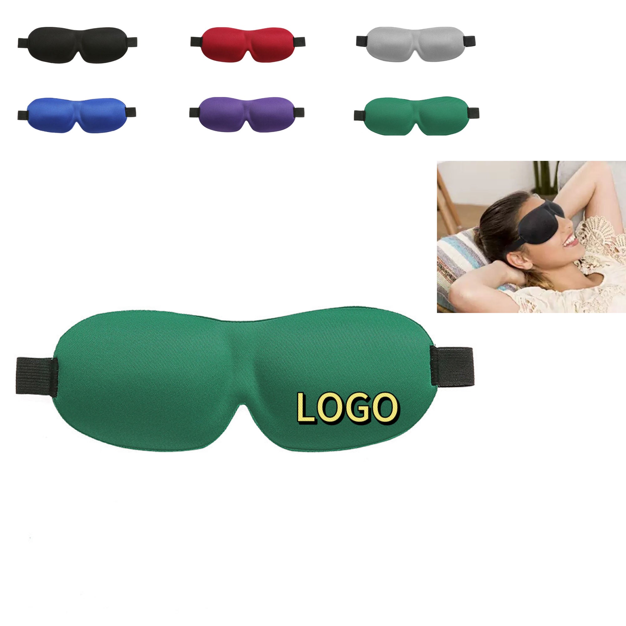 3D Contoured Sleep Mask Blocks All Light Without A Nose Wing