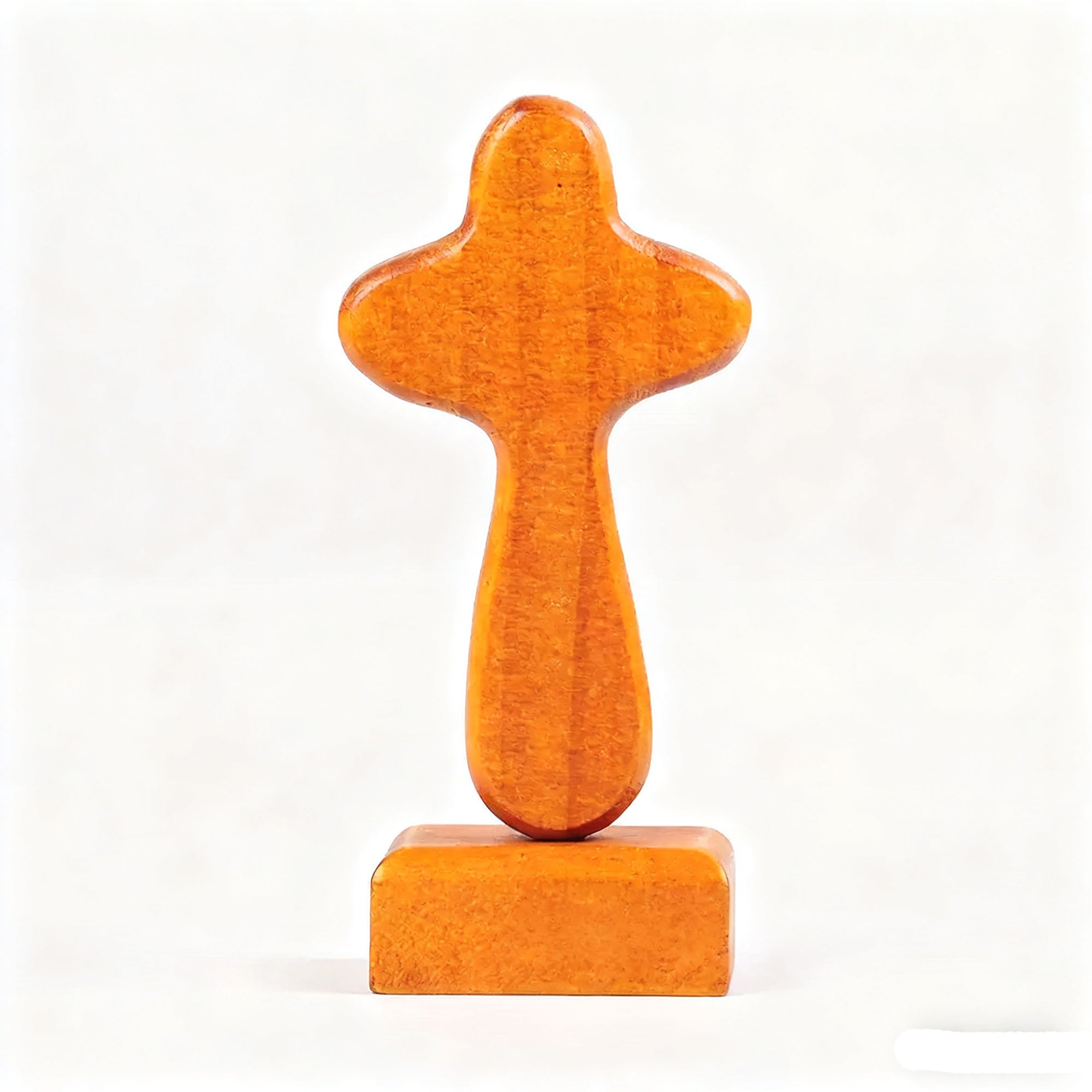 Handcrafted Pine Wood Magnetic Cross with Base Joint Cross
