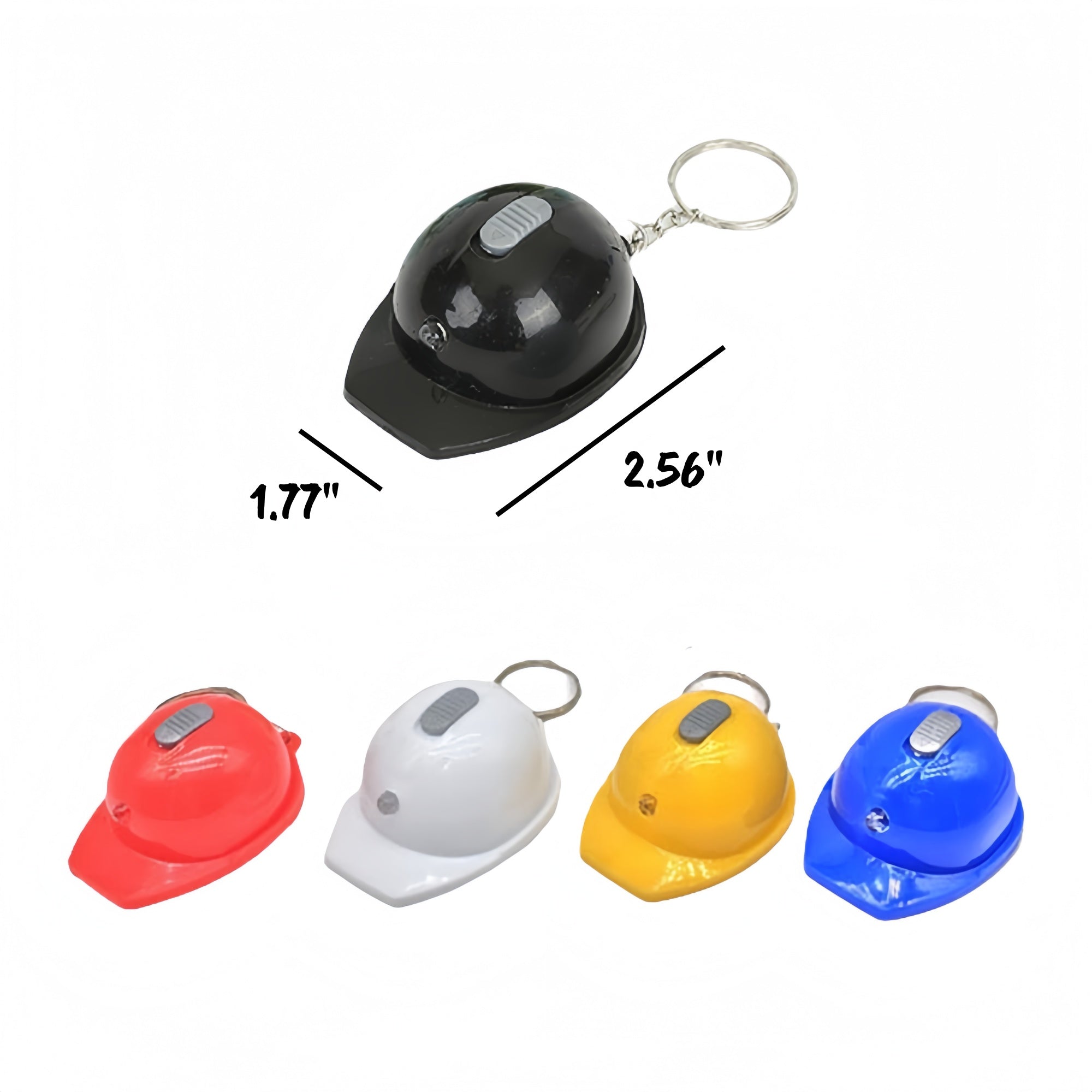 LED Safety Helmet Plastic Bottle Opener Keychain