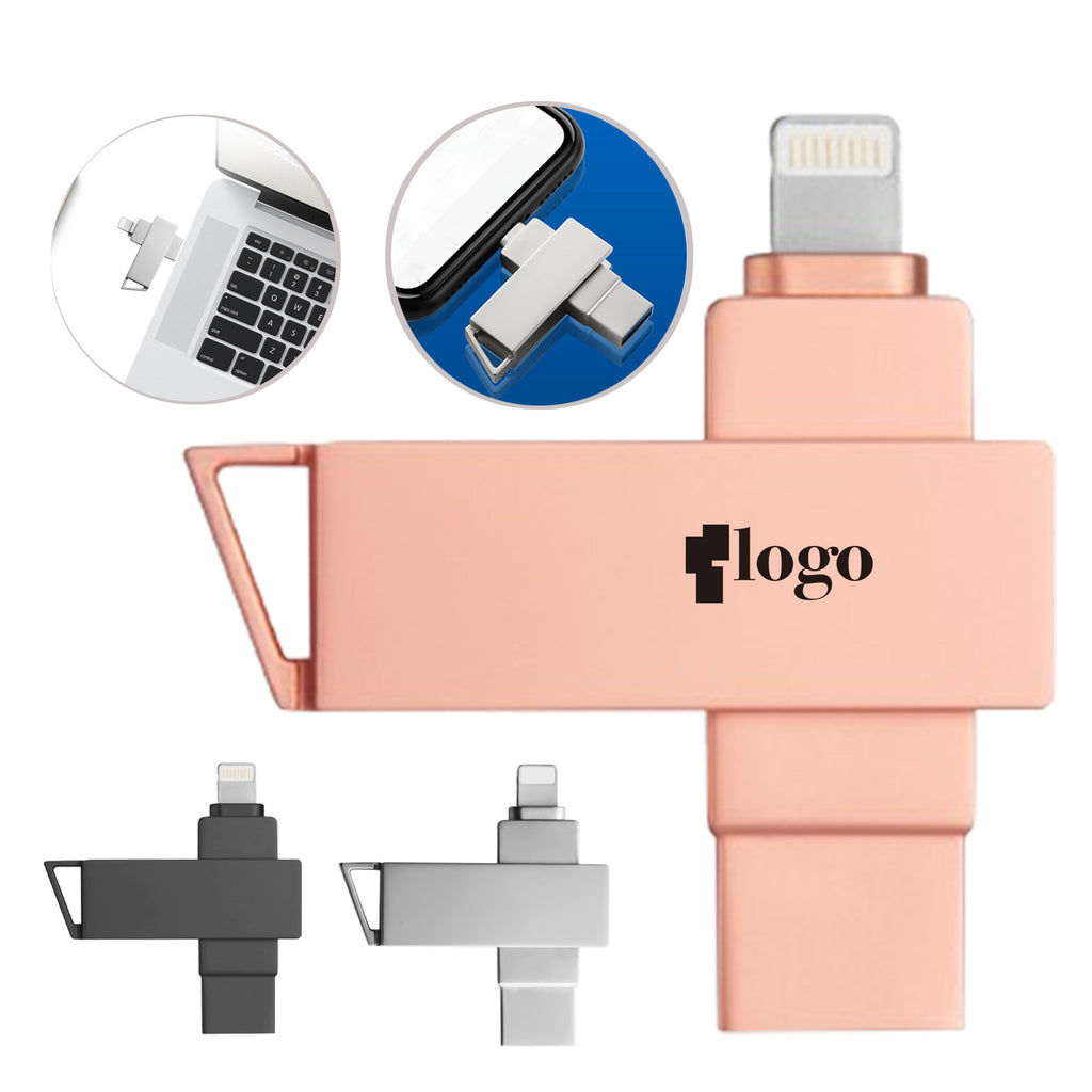 Swivel Phone And Computer Dual-Use USB Flash Drive