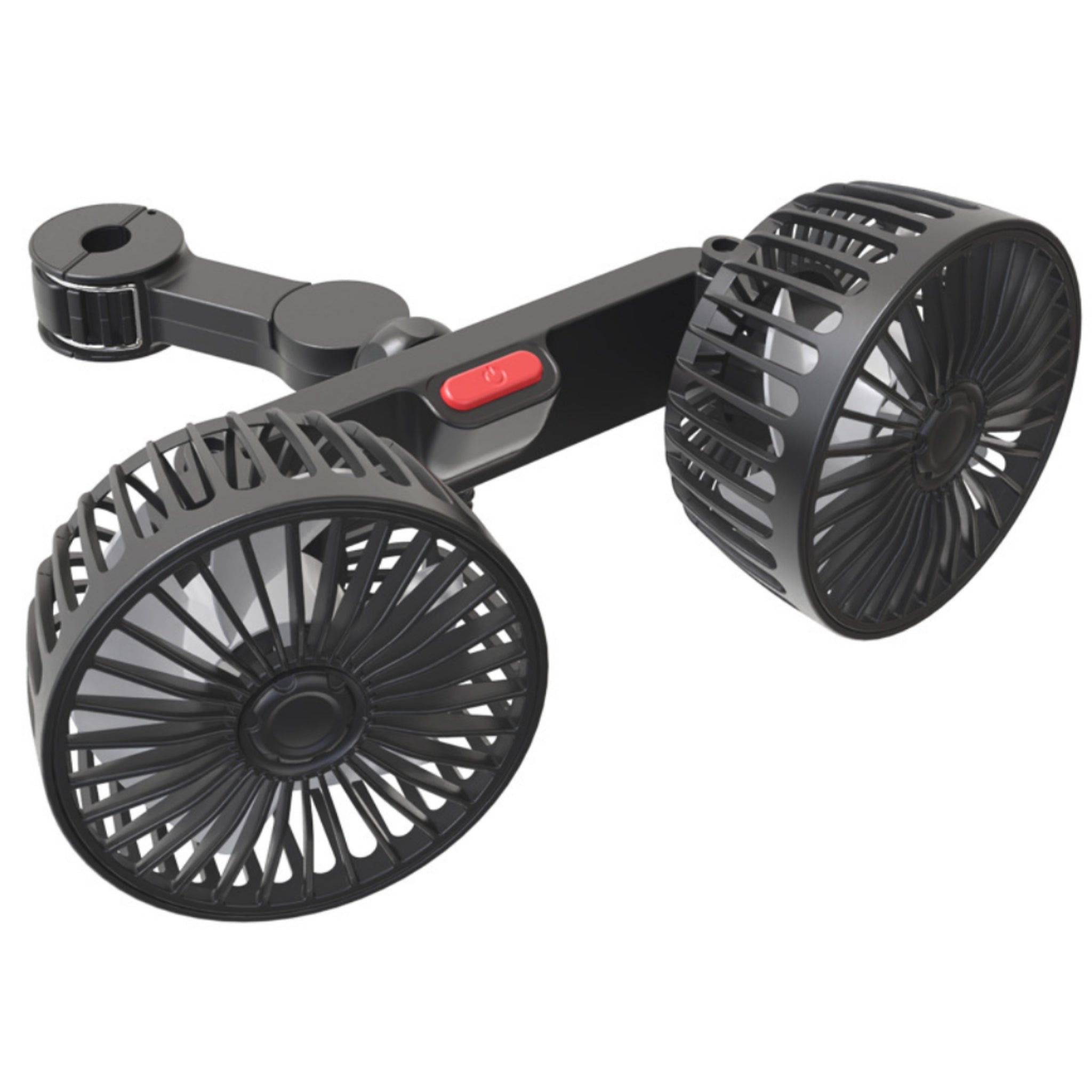 Adjustable Dual Fan Car Backseat 5V Clip Quiet
