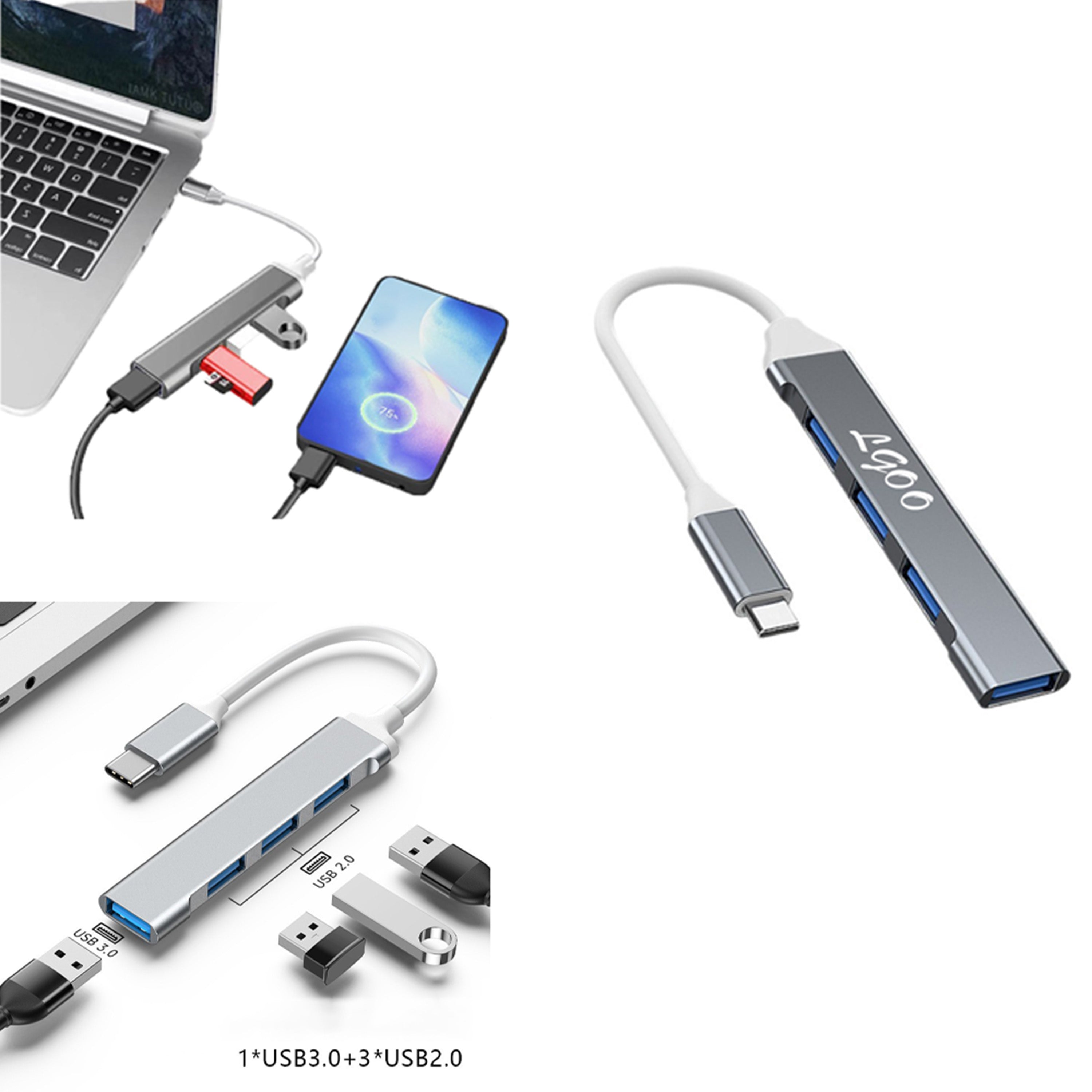 4-Port Usb Hub With Type-C