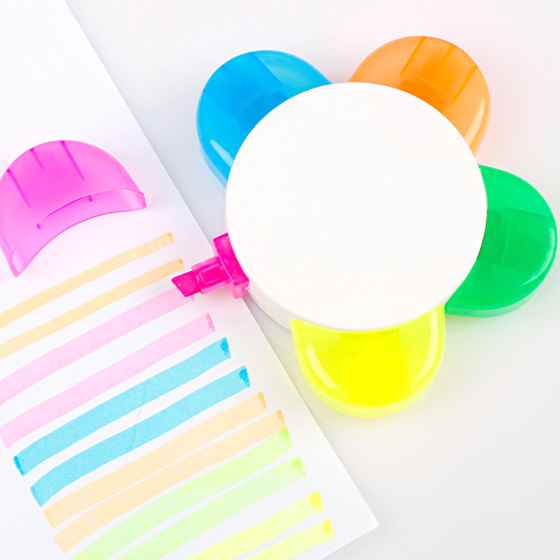 Five-Color Petal-Shaped Highlighter