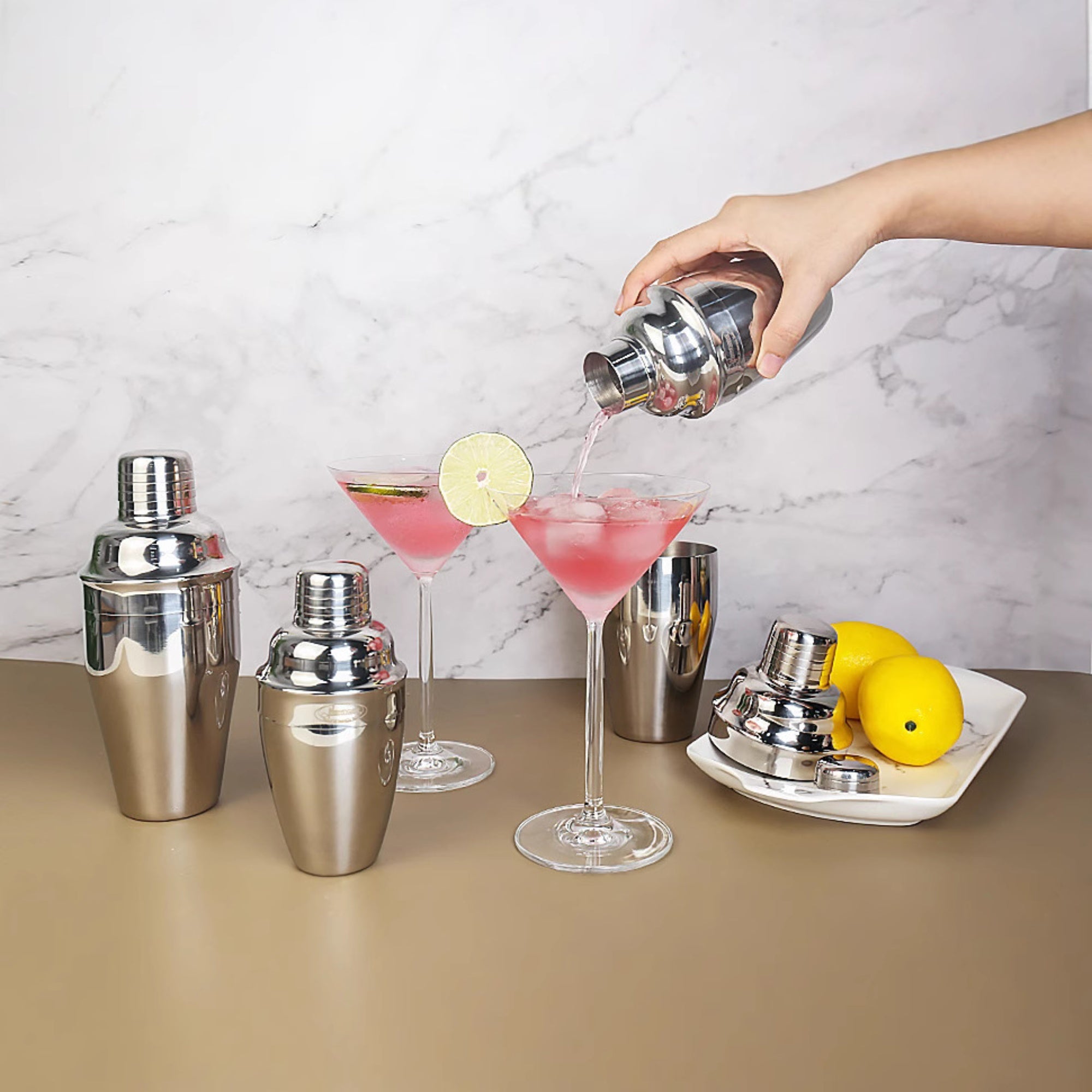 Three-Segment Stainless Steel Cocktail Shaker