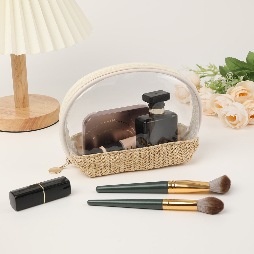 Transparent Hard Shell Cosmetics Case Bag
