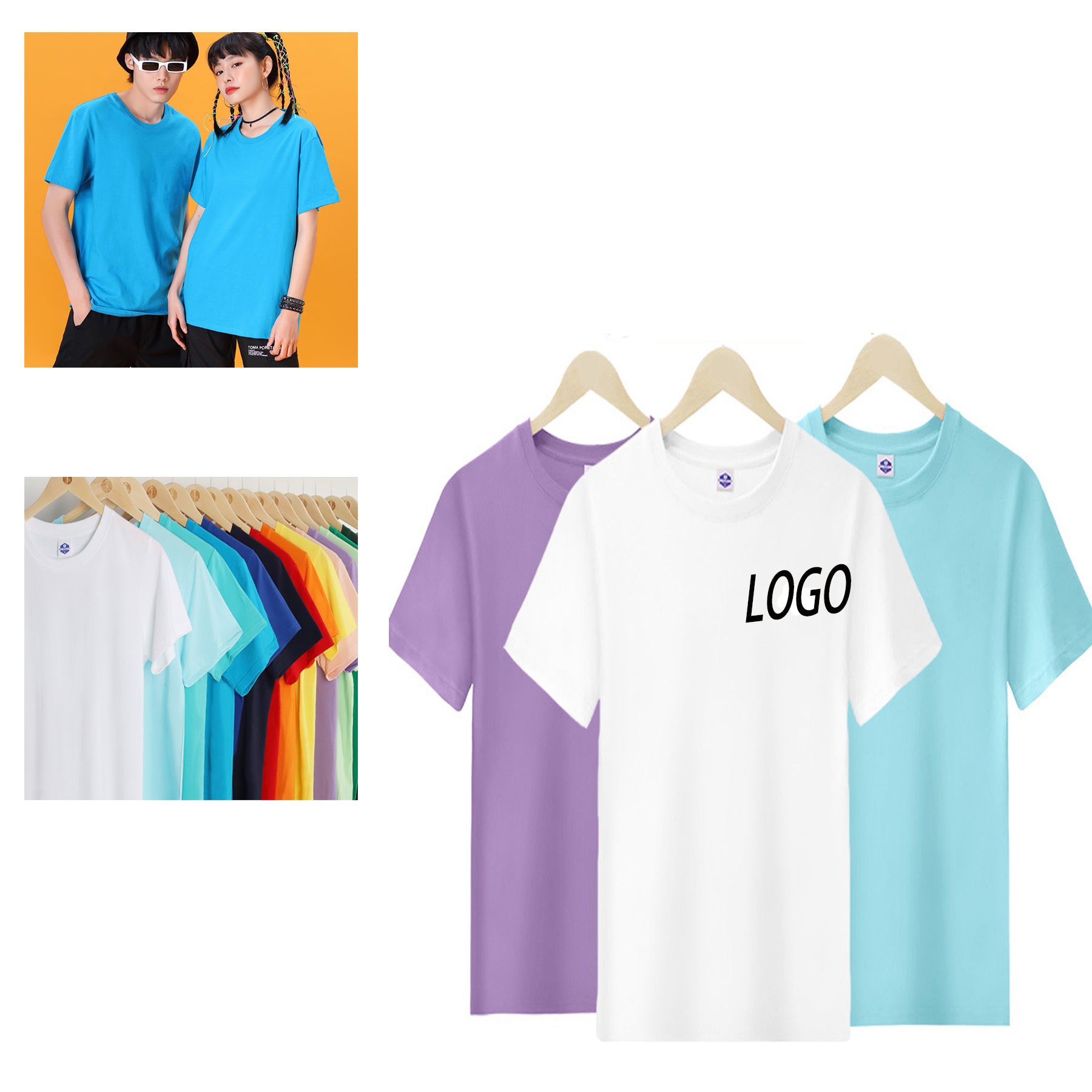 Cotton Round Neck Short Sleeved Men's T-shirt With Half Sleeves
