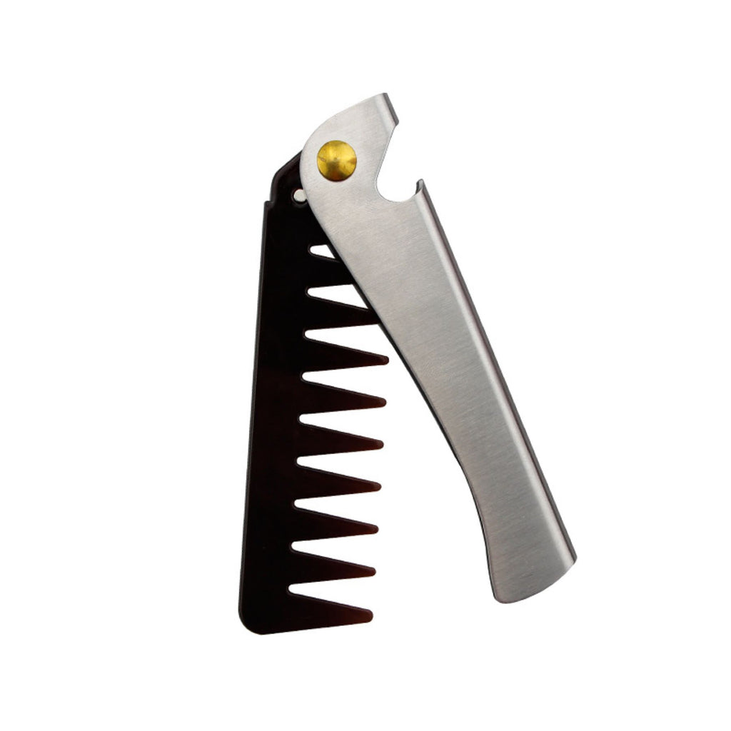 Foldable Comb for Men's Slicked - Back Hairstyles