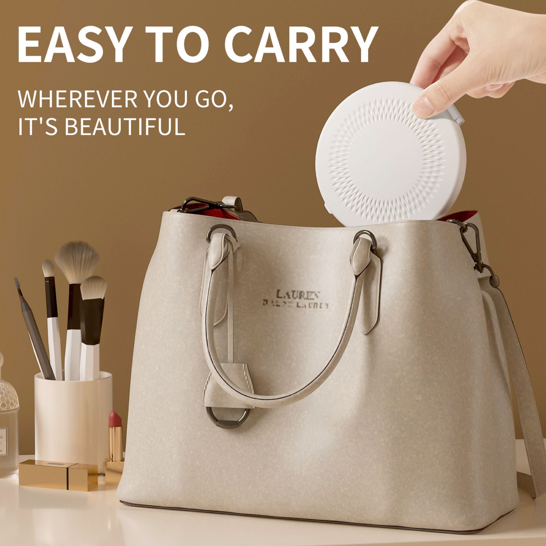 Portable Folding LED Makeup Mirror