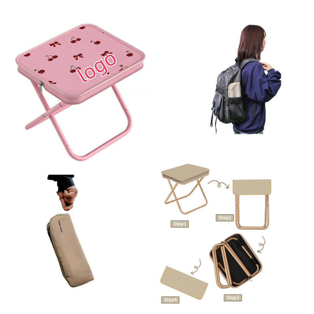 Portable Outdoor Hand Zipper Bag Folding Stool
