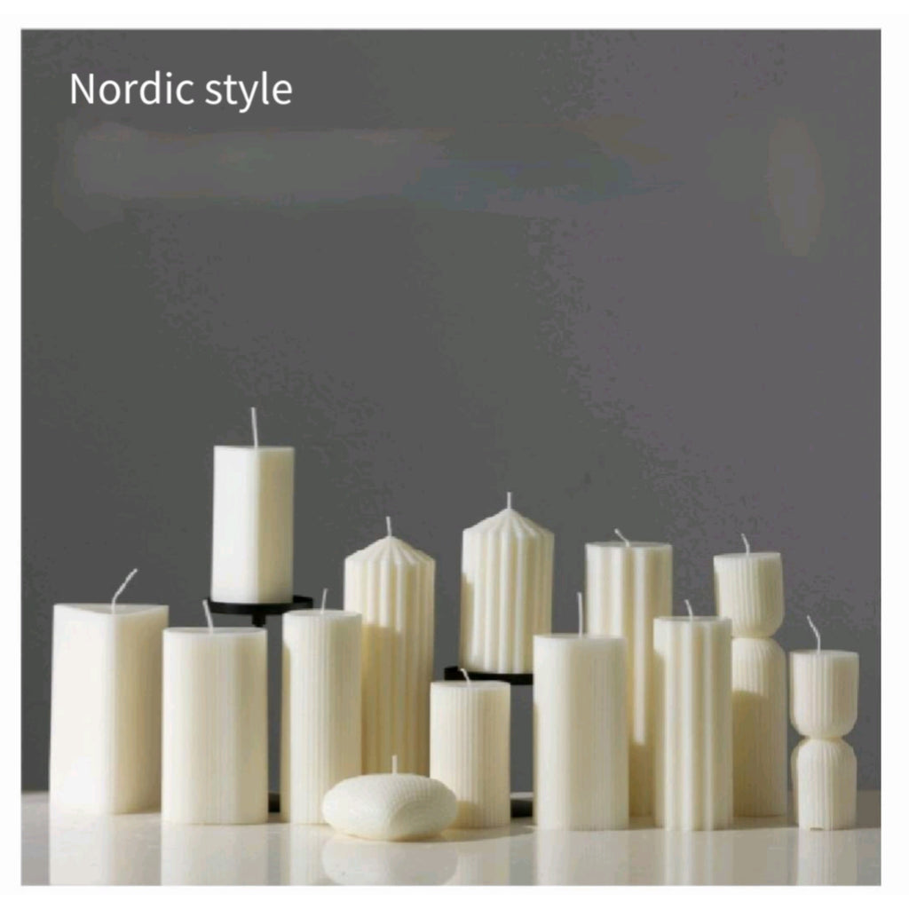 Scandinavian Scented Candle Handmade Art Decor Gift