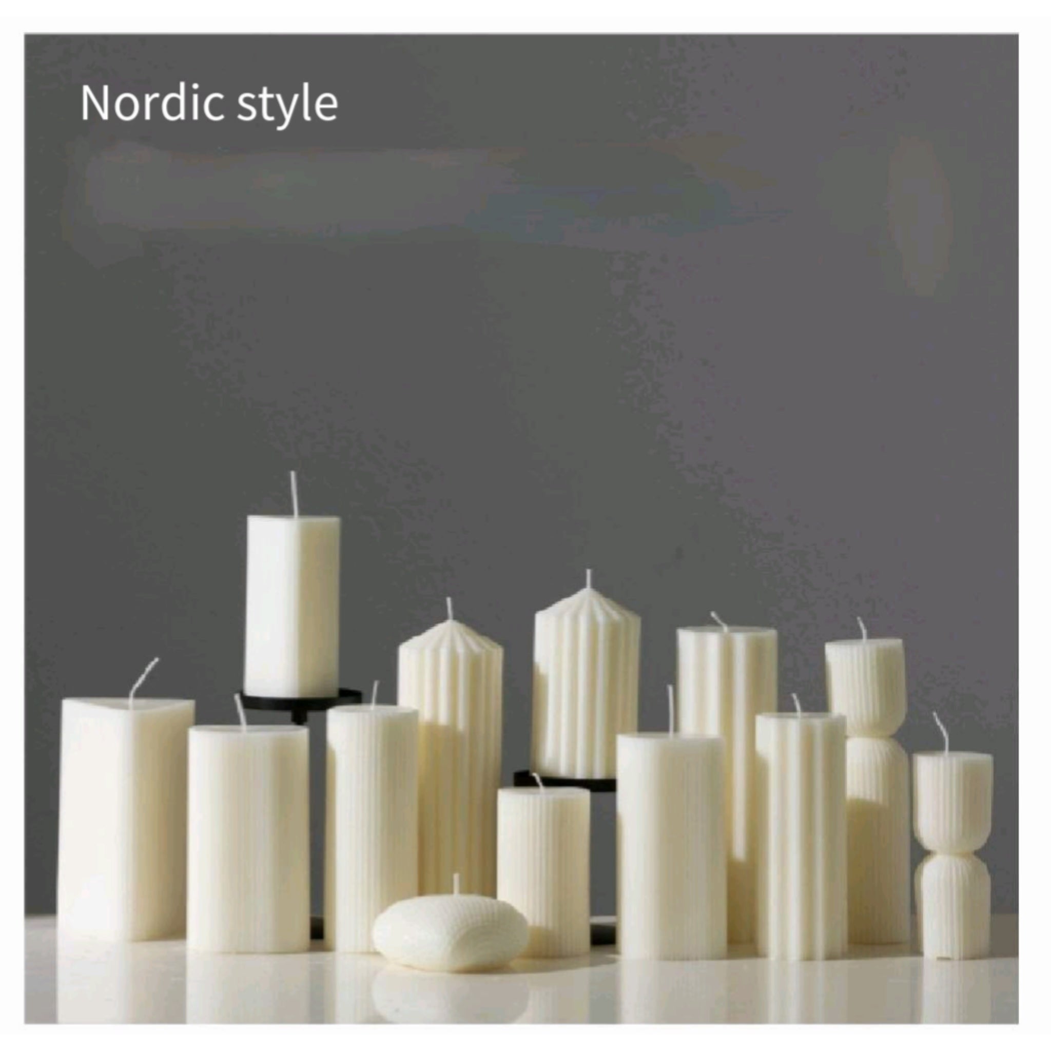Scandinavian Scented Candle Handmade Art Decor Gift