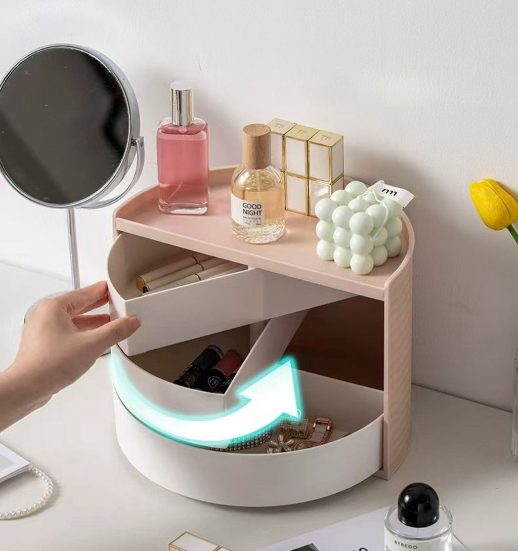 Rotatable Multi-functional Cosmetic Storage Box