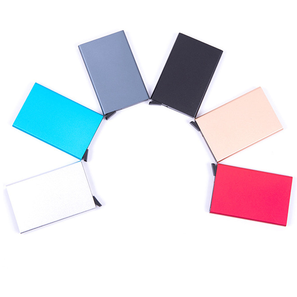 Pop Up RFID Blocking Slim Aluminum Card Holder