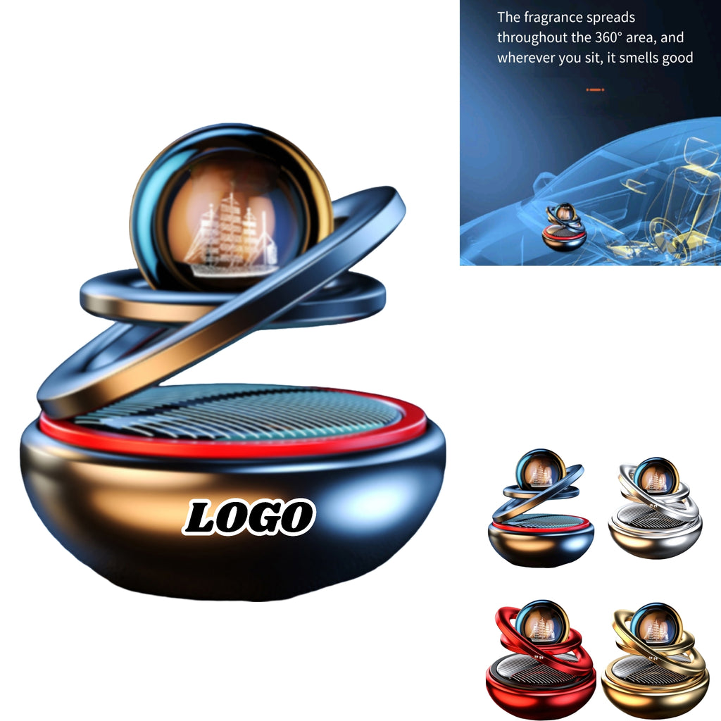 Solar Levitating Car Air Freshener Metal Rotating Vent Clip