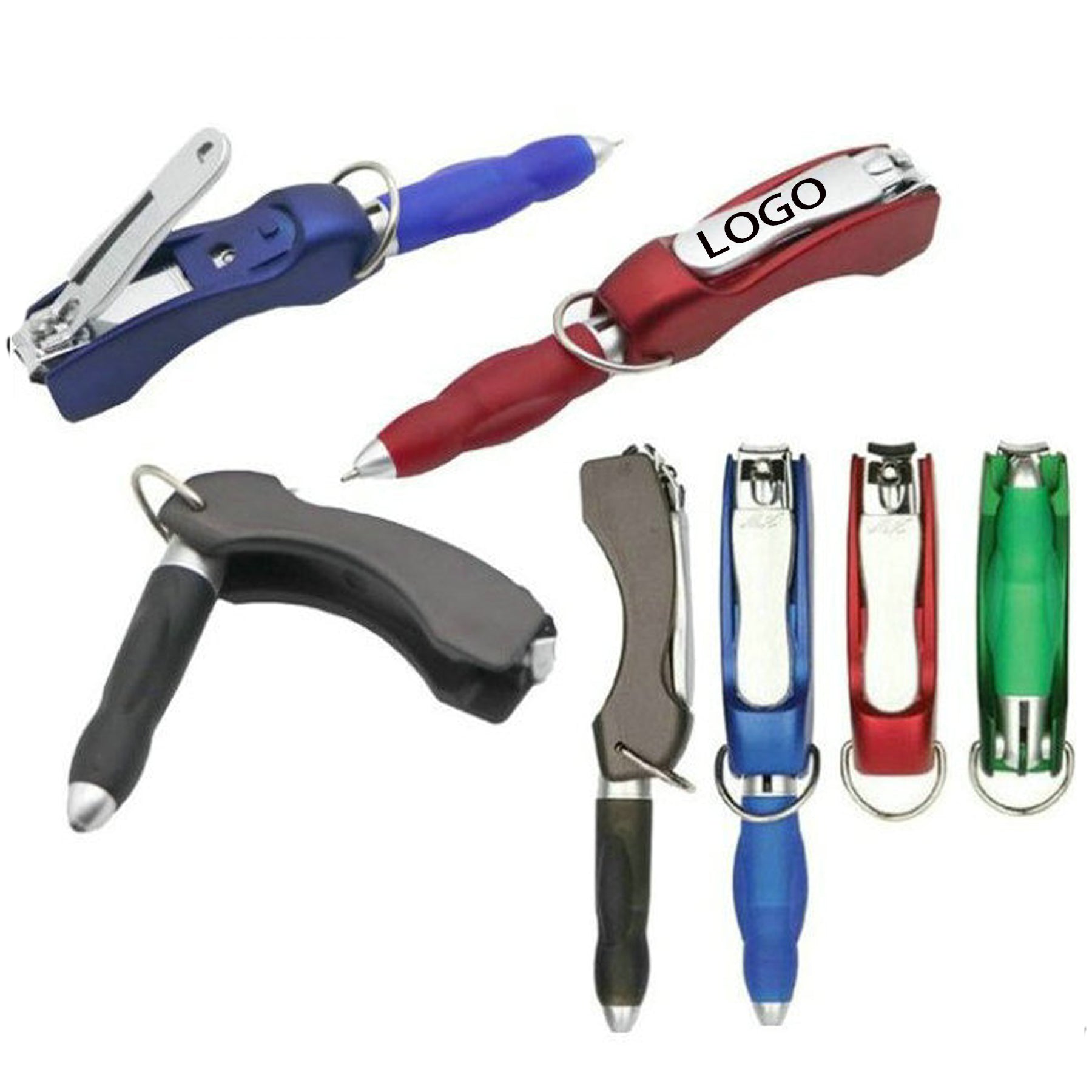 Folding Keychain Nail Clipper Ballpoint Pen