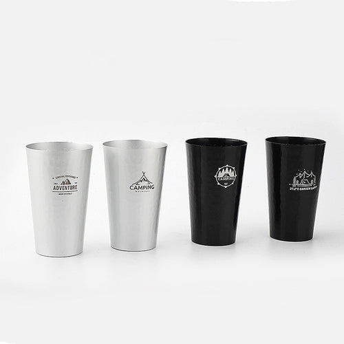 Aluminum Hammer Texture Cup Camping Beer Mug