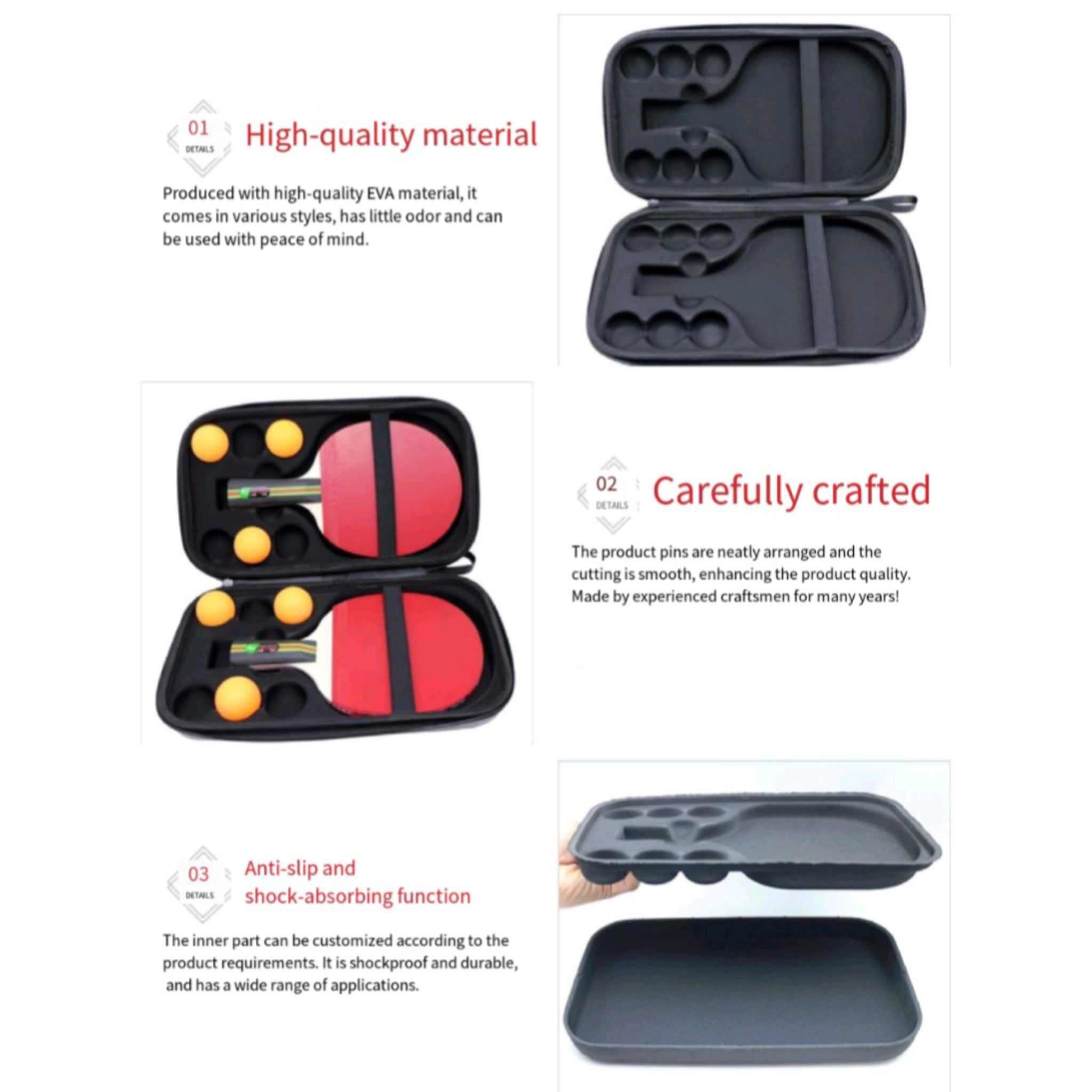 Crushproof 2 Pack Tournament Hard Paddle Case