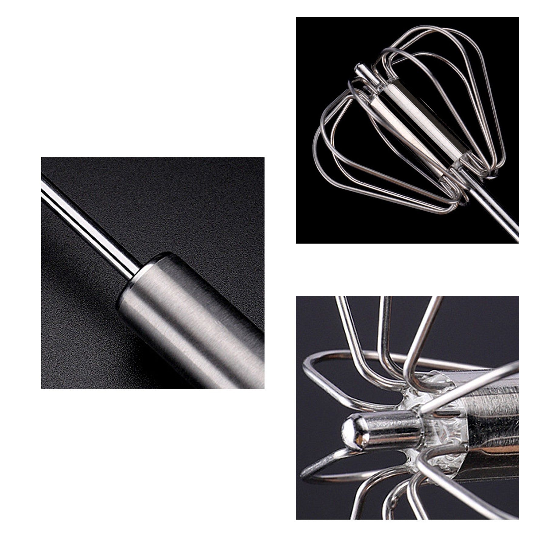 Stainless Steel Semi-Automatic Egg Beater