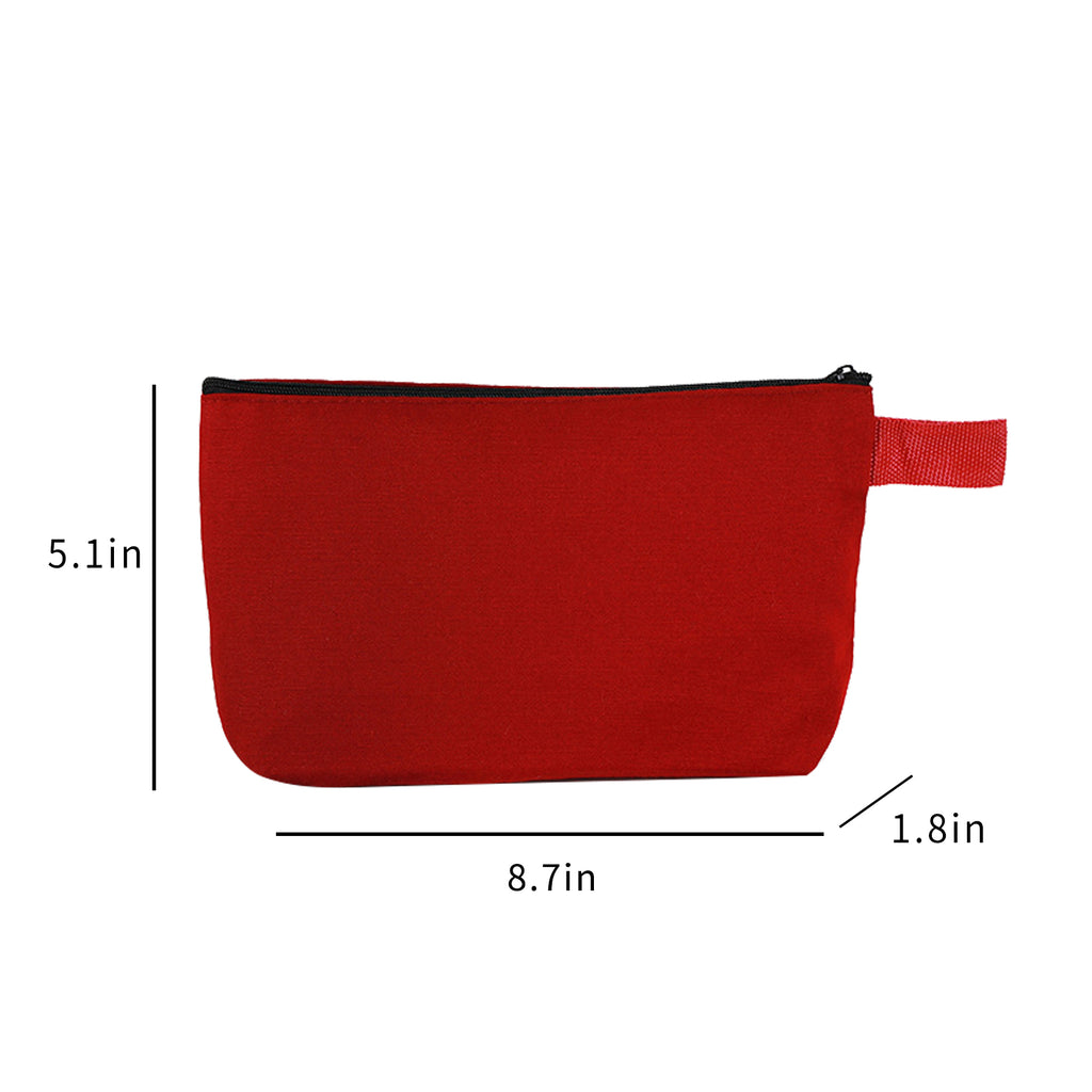 Custom-Coloured Zippered Canvas Pencil Case