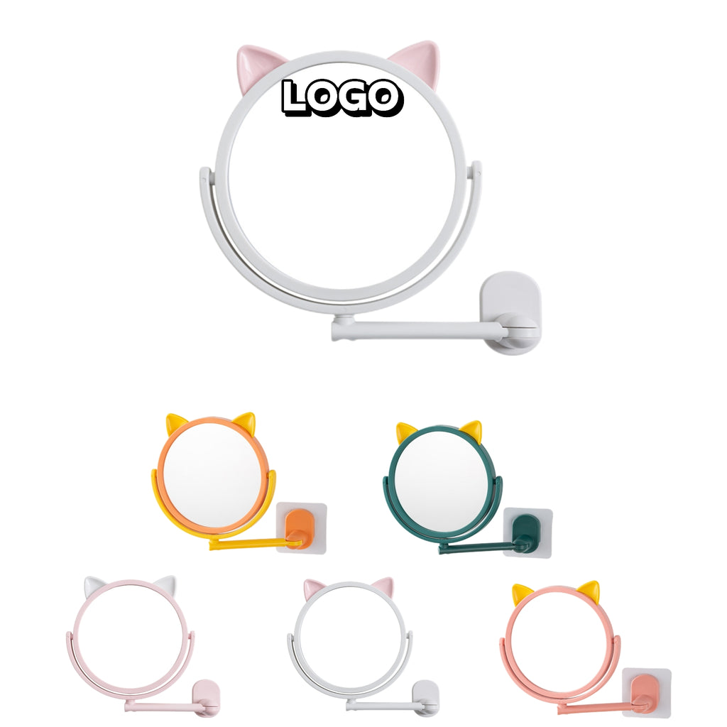 Suction Mounted Rotatable Vanity Mirror Without Drilling
