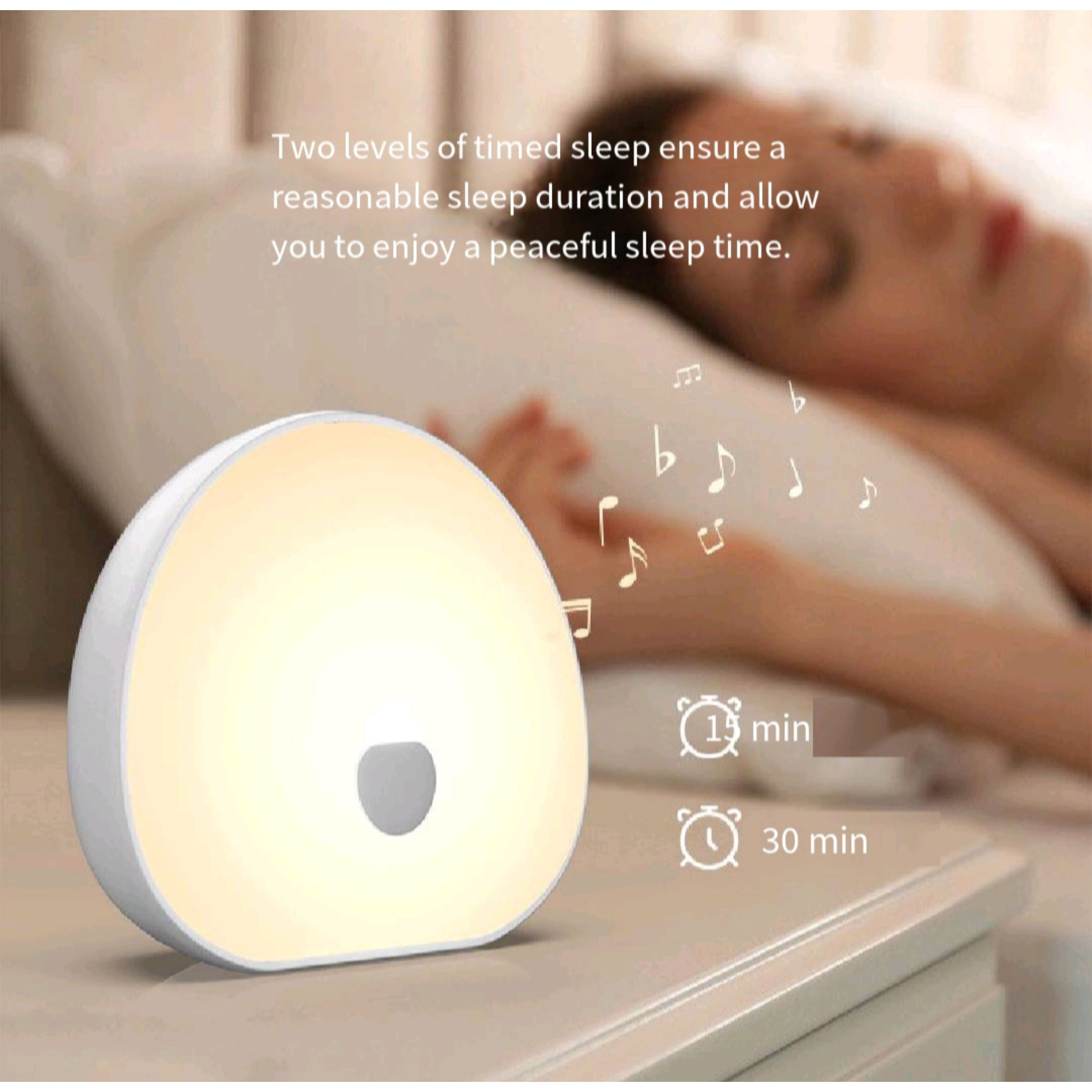 Baby Sound Machine White Noise Night Light Sleep Timer Calm