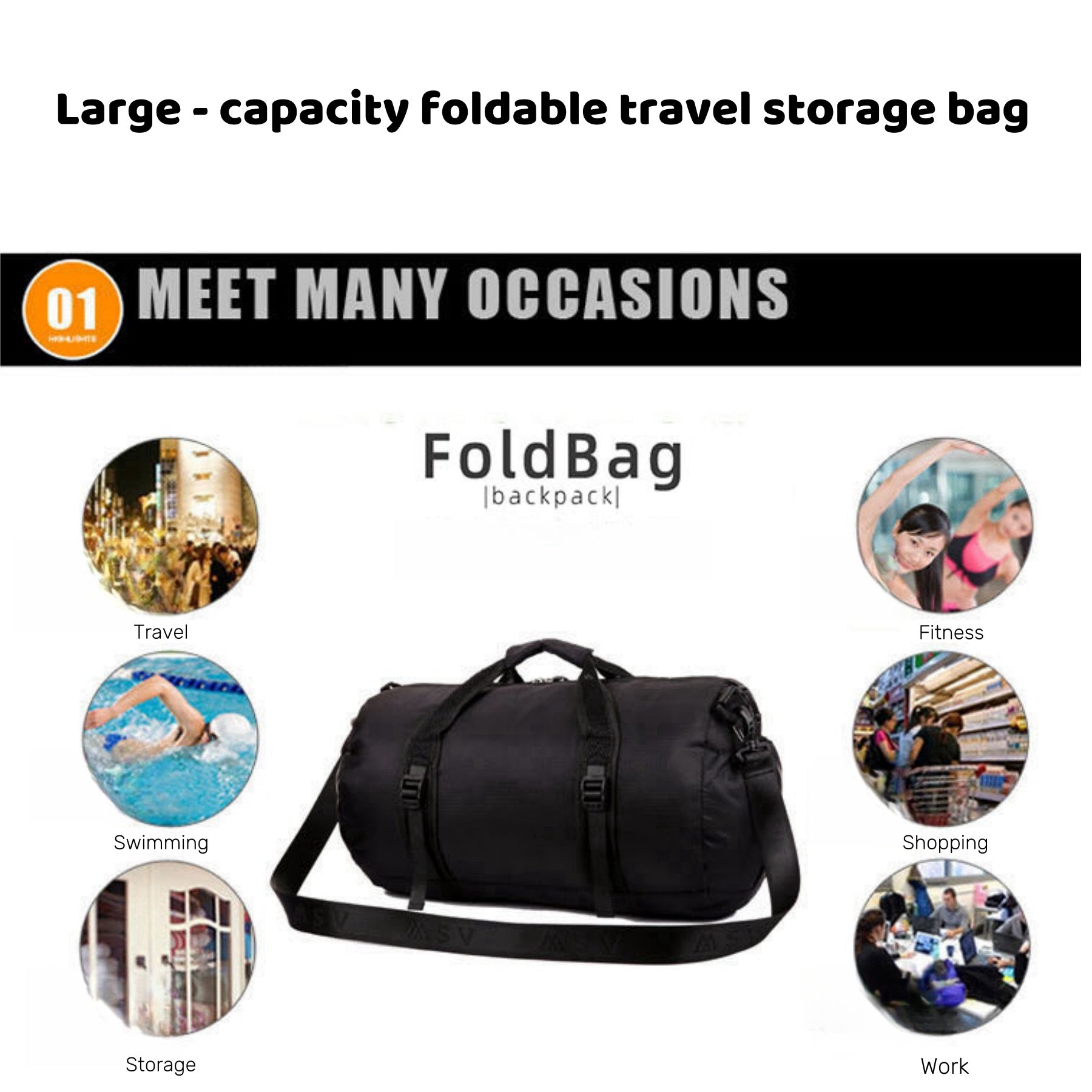 Large Capacity Foldable Travel Storage Bag