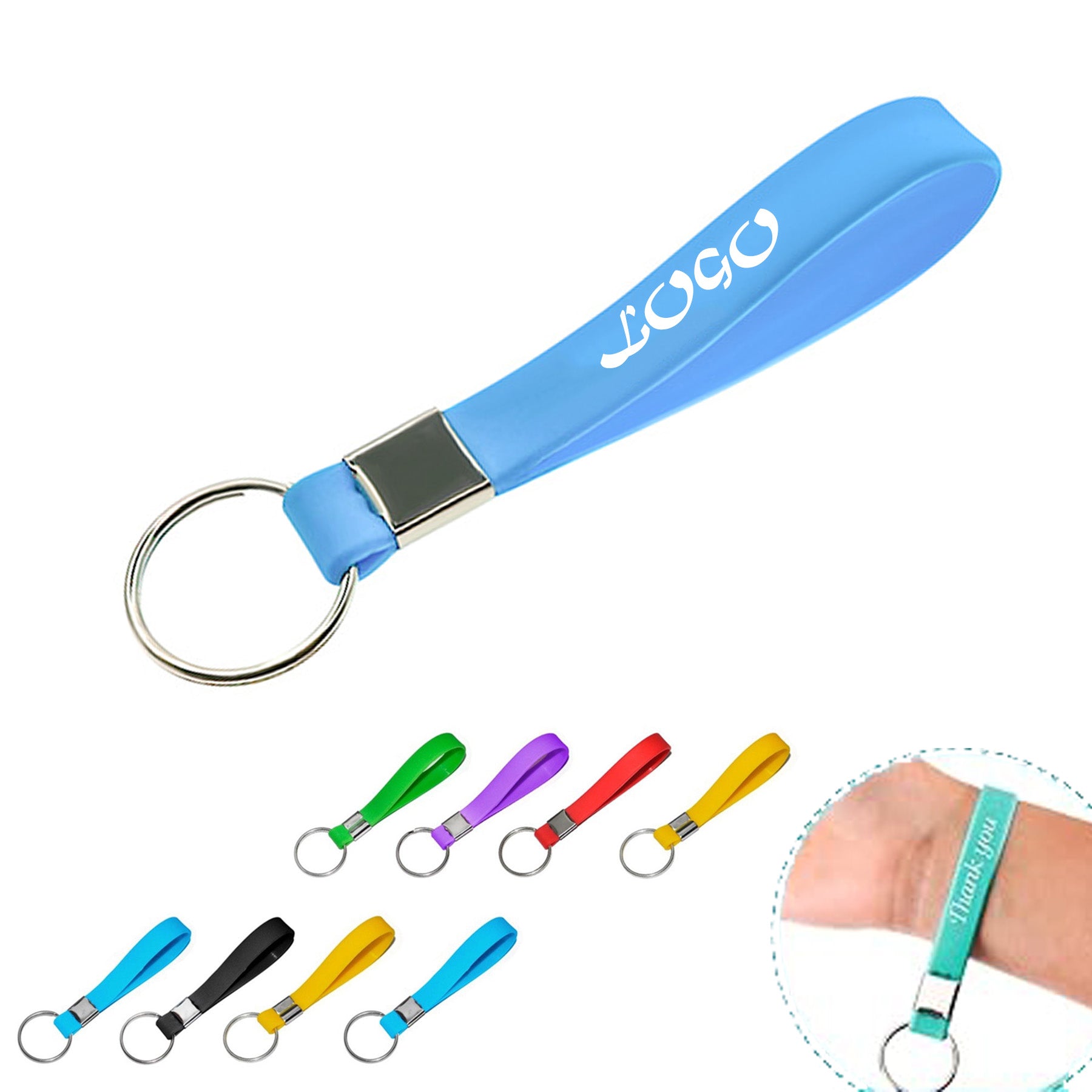 Silicone Wristband Keychain