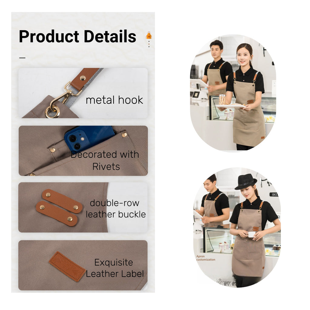 Waterproof And Oil - Resistant Canvas Apron