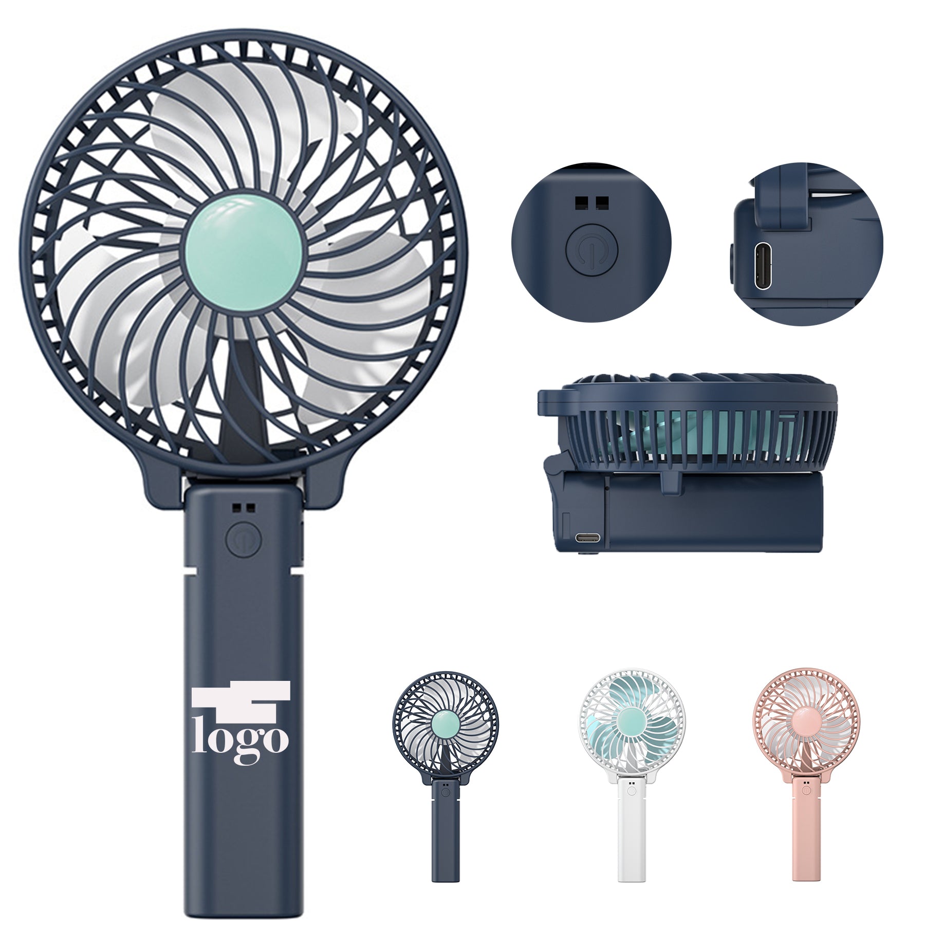 Handheld Foldable High Wind Desktop Portable Silent Mini Fan