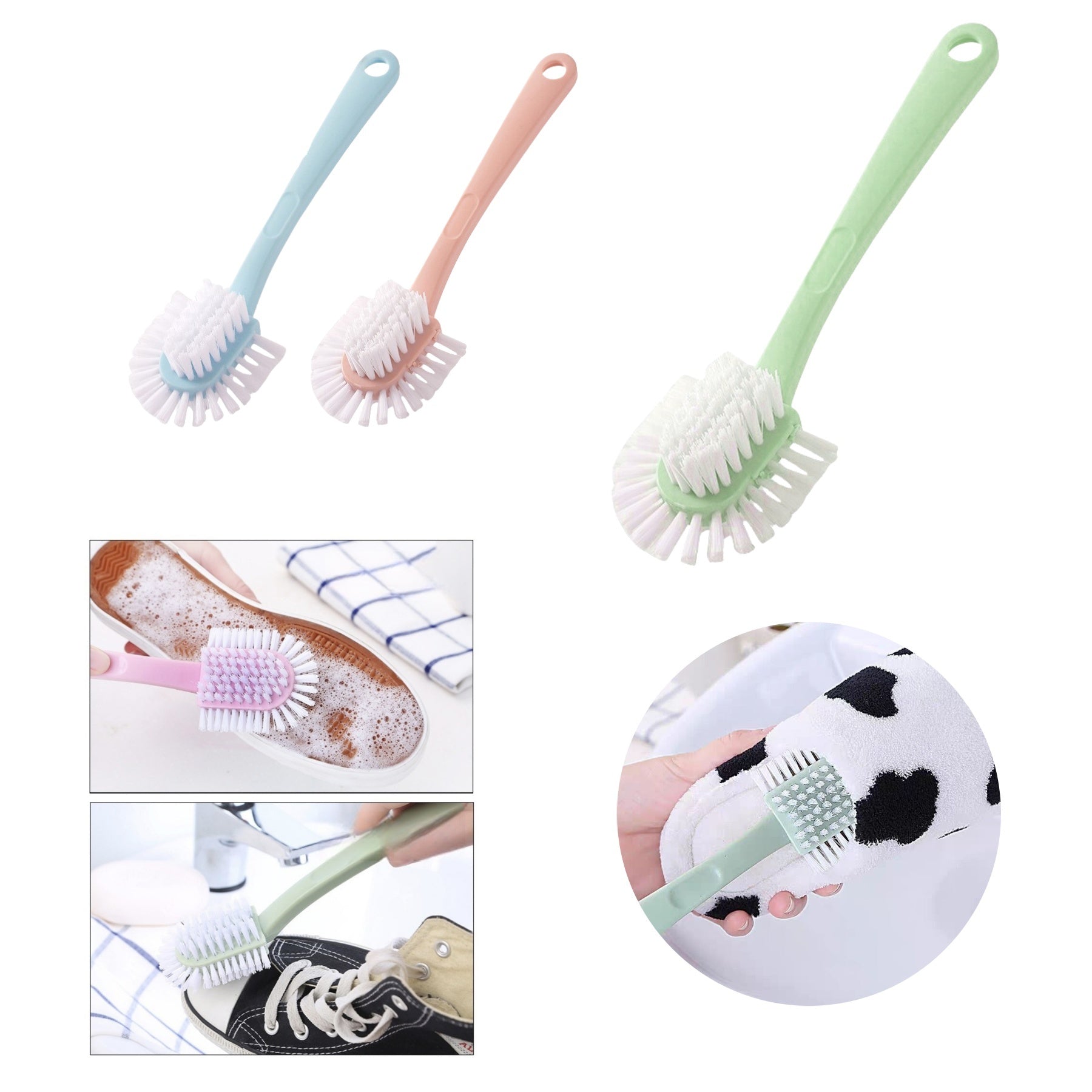 Long-Handle Soft-Bristle Hanging Cleaning Brush