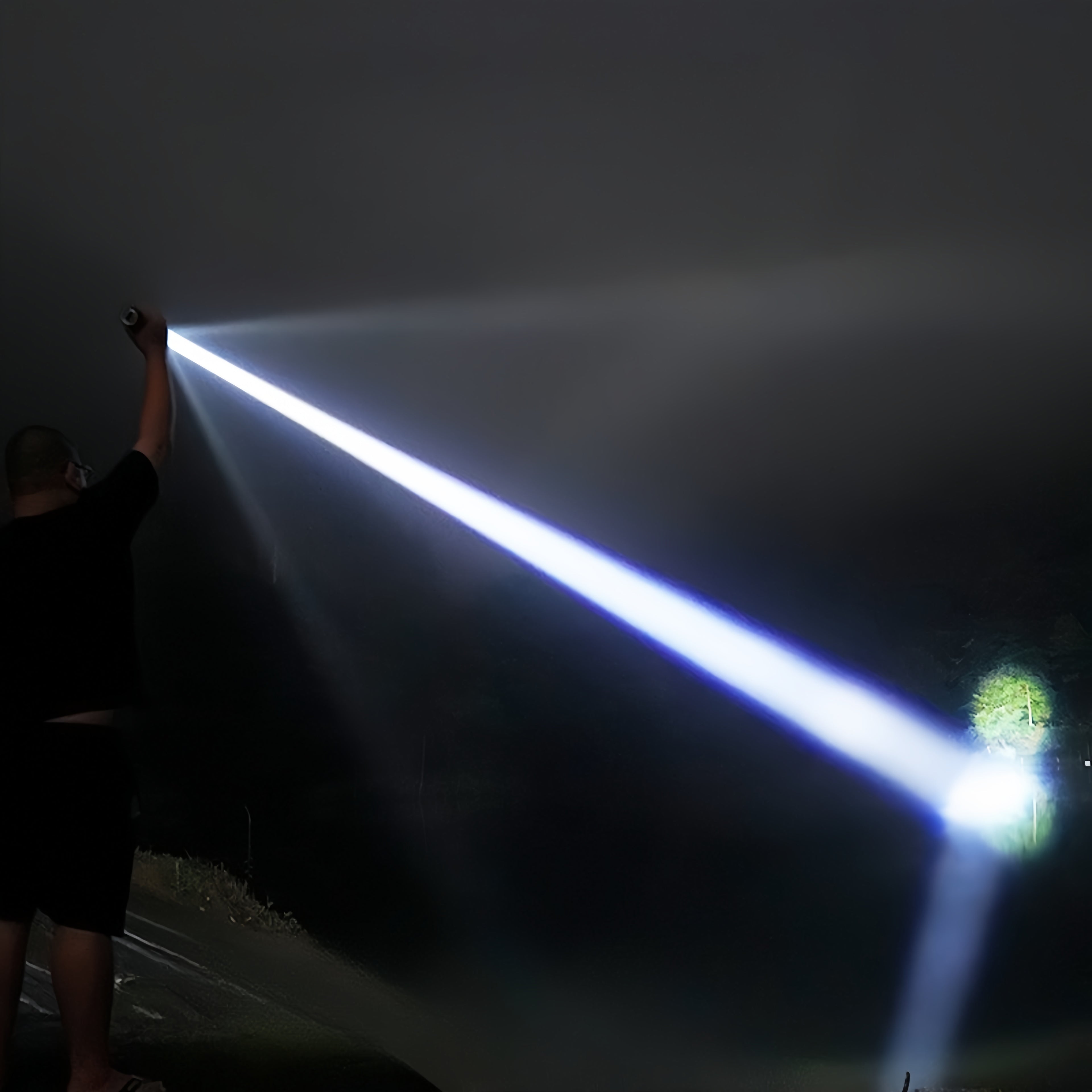White Laser Multi-Functional Zoom High-Intensity Flashlight