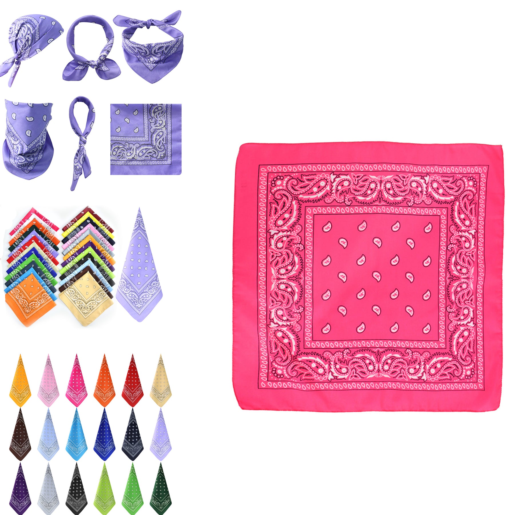 Polyester Cashew Flower Hip-Hop Street Dance Headscarf