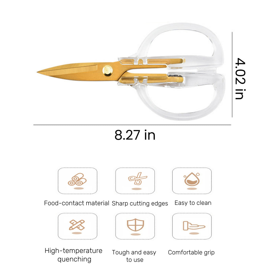 Stainless Steel Kitchen Scissors With Acrylic Handle