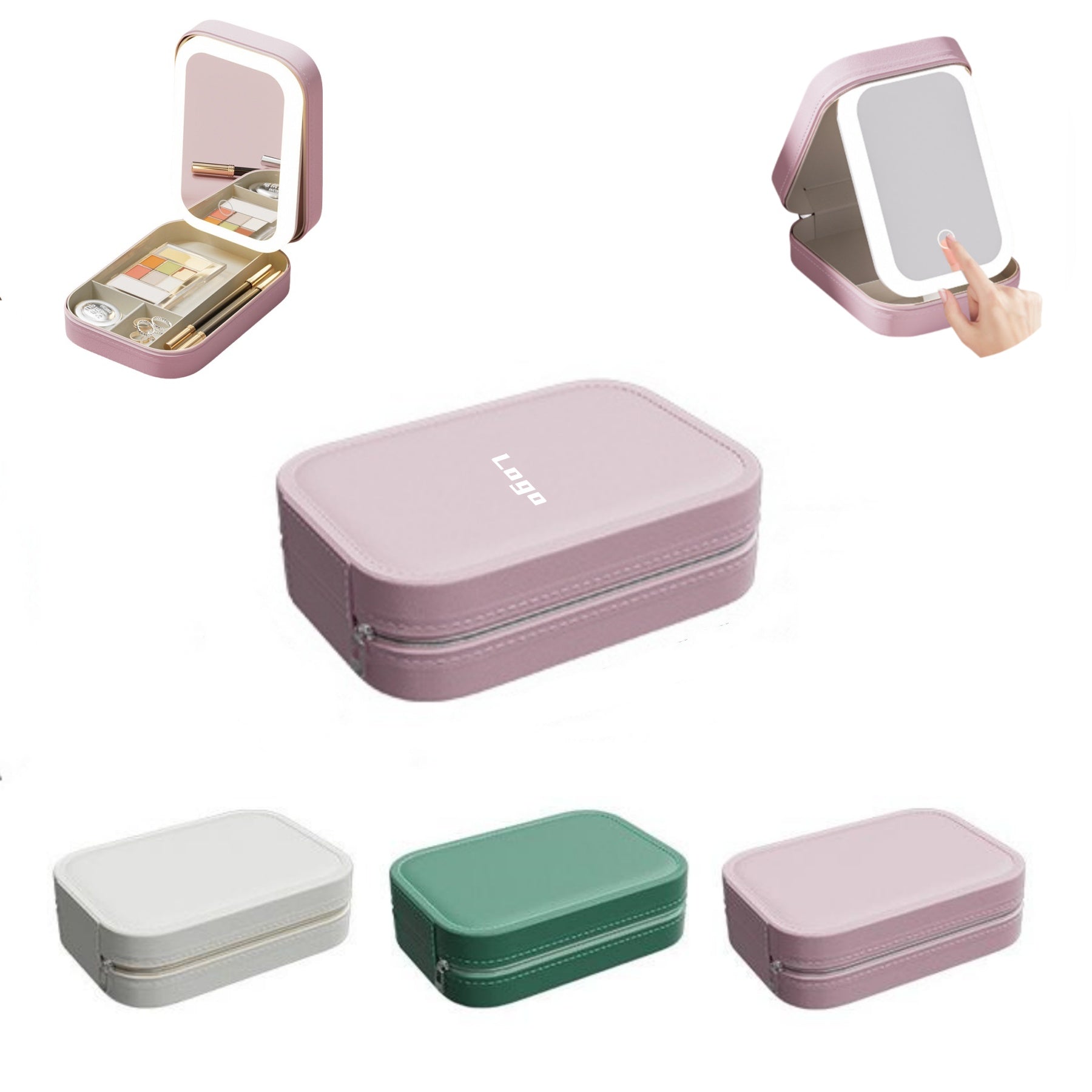 LED Makeup Mirror Storage Case
