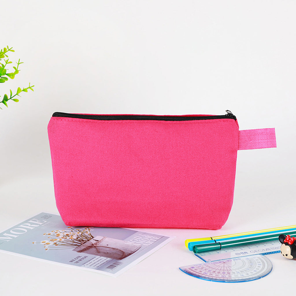 Custom-Coloured Zippered Canvas Pencil Case